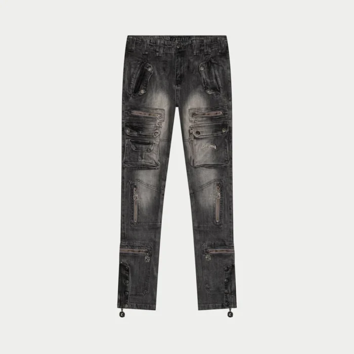 God Speed Flare Premium Cargo Pants (Grey Wash)