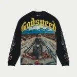 God Speed Long Lonely Road LS T-shirt (Black Wash)