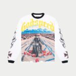 GOD Speed Long Lonely Road Long Sleeve T-shirt (White/Black)